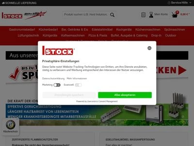 Website von STOCK GmbH