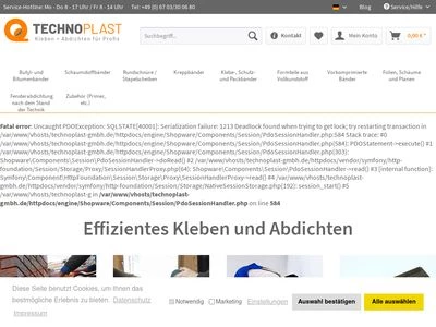 Website von Technoplast GmbH