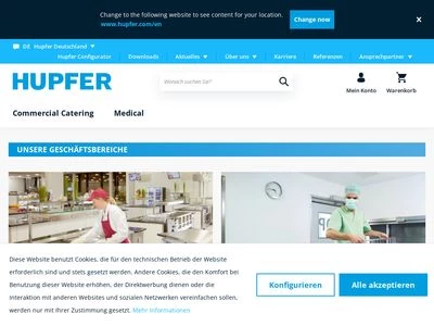 Website von HUPFER® Metallwerke GmbH & Co. KG