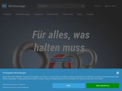 Website von Kleinsorge Verbindungstechnik GmbH