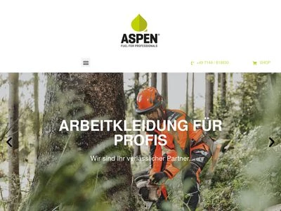 Website von ASPEN GmbH