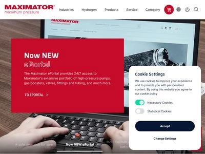 Website von MAXIMATOR GmbH