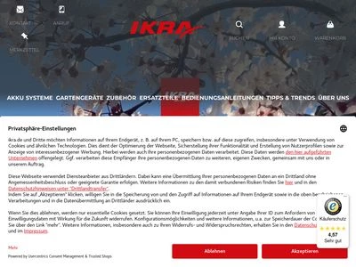 Website von ikra GmbH
