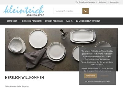 Website von Kleinteich Porzellan GmbH