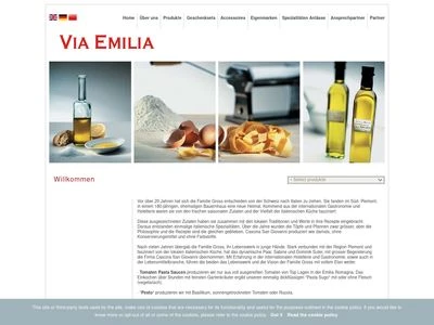 Website von Via Emilia
