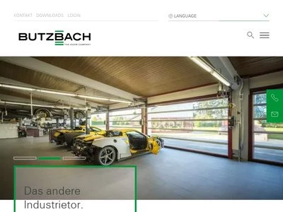 Website von Butzbach GmbH Industrietore