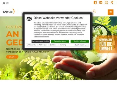Website von Perga GmbH