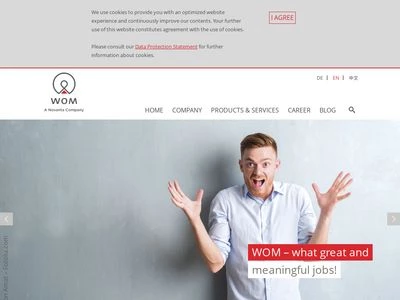 Website von W.O.M. WORLD OF MEDICINE GmbH