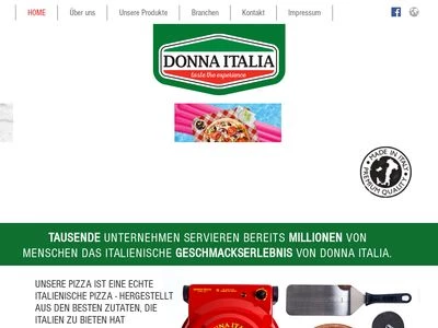 Website von Donna Italia Germany GmbH