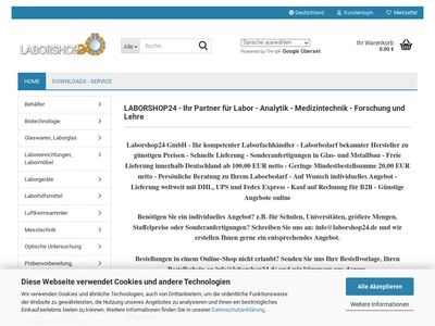 Website von Laborshop24 GmbH