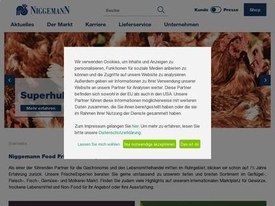 Website von Niggemann Food Frischemarkt GmbH
