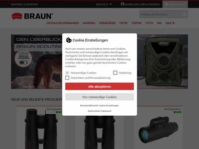 Website von BRAUN PHOTO TECHNIK GmbH