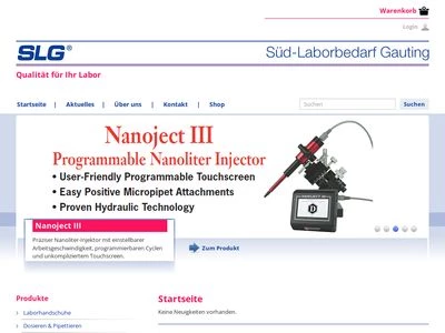 Website von Süd-Laborbedarf GmbH