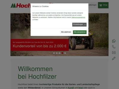 Website von HOCHFILZER GmbH & Co KG