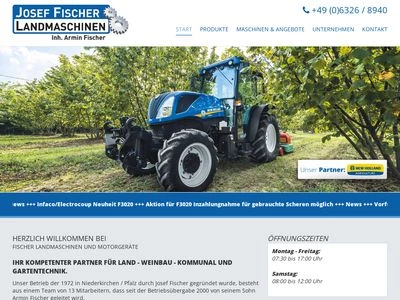 Website von Josef Fischer Landmaschinen