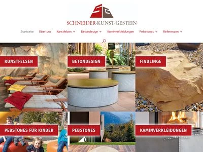 Website von Schneider Kunstgestein GmbH