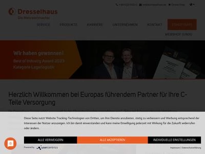 Website von Joseph Dresselhaus GmbH & Co. KG