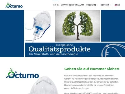 Website von Octurno Medizintechnik Polska Sp. z o.o
