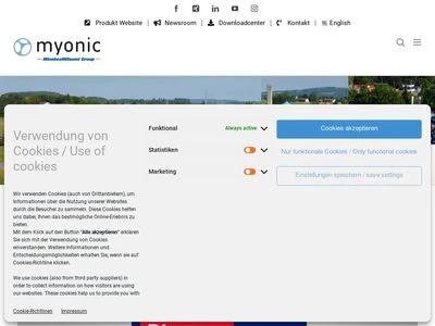Website von myonic GmbH