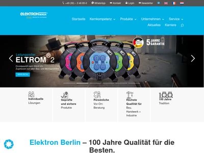Website von Elektron Berlin GmbH