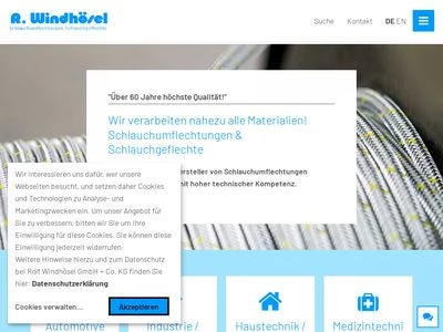 Website von Rolf Windhösel GmbH + Co. KG