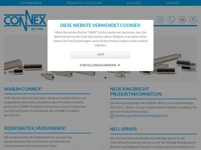 Website von Connex Electronics Vertriebsges.m.b.H.
