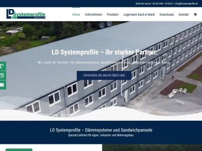 Website von LD Systemprofile GmbH & Co. KG