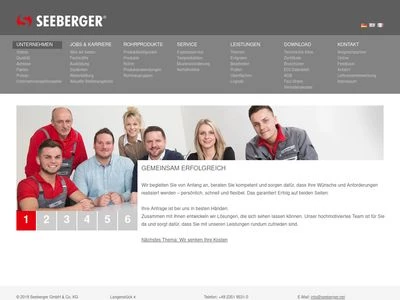 Website von Seeberger GmbH & Co. KG