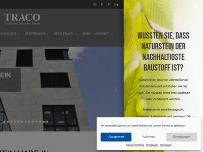 Website von TRACO GmbH