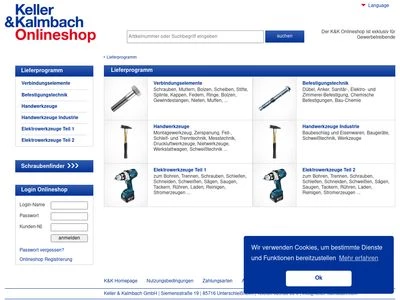 Website von Keller & Kalmbach GmbH