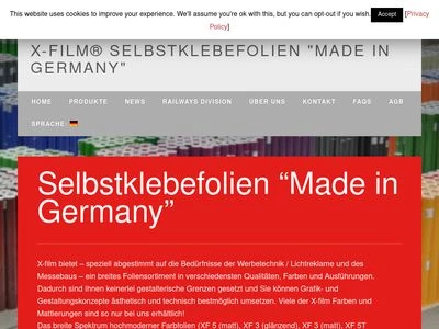 Website von X-film Selbstklebefolien GmbH