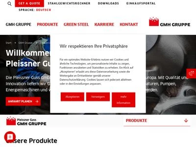 Website von Pleissner Guss GmbH