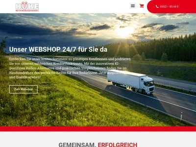 Website von Küke Vertriebsgesellschaft mbH