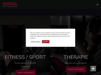 Website von Schnell Trainingsgeräte GmbH