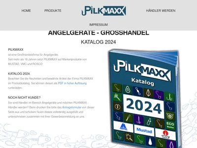 Website von Pilkmaxx Angelgeräte