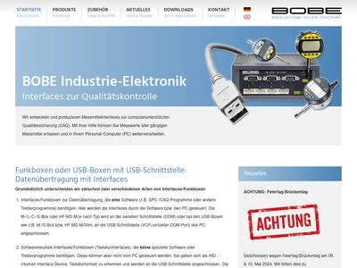 Website von BOBE Industrie-Elektronik