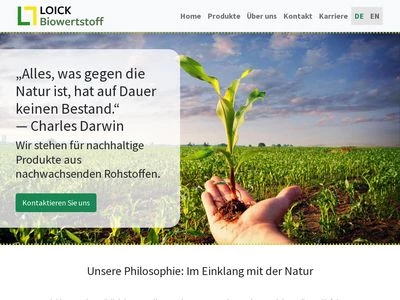 Website von Loick Biowertstoff GmbH