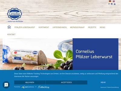 Website von Cornelius GmbH
