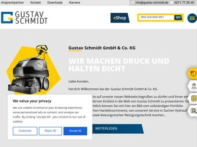 Website von Gustav Schmidt GmbH & Co. KG