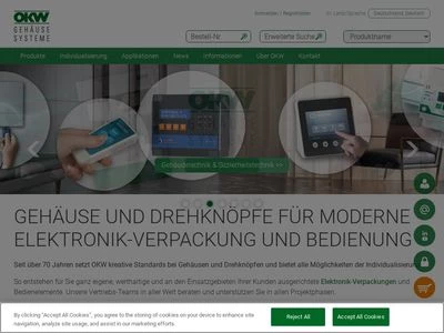 Website von Odenwälder Kunststoffwerke Gehäusesysteme GmbH