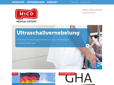 Website von pfm medical hico gmbh