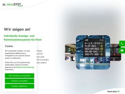 Website von microSYST Systemelectronic GmbH