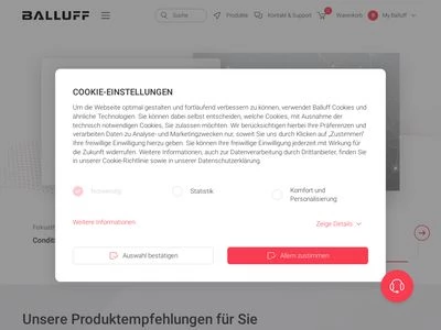 Website von Balluff GmbH
