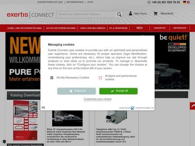 Website von exertis Connect GmbH