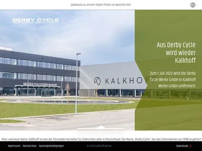 Website von Derby Cycle Holding GmbH