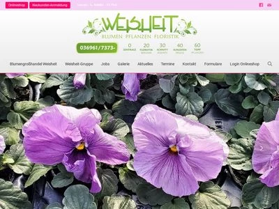 Website von Blumengroßhandel Weisheit GmbH & Co. KG