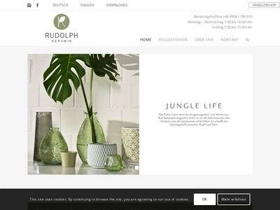 Website von K. H. Rudolph Keramikerzeugnisse GmbH