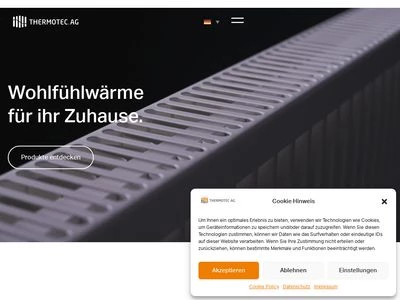 Website von Thermotec AG
