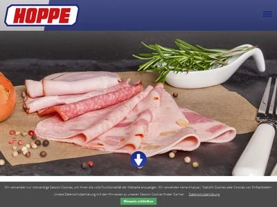 Website von Hoppe Fleischwaren GmbH