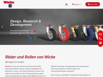 Website von Wicke GmbH + Co. KG